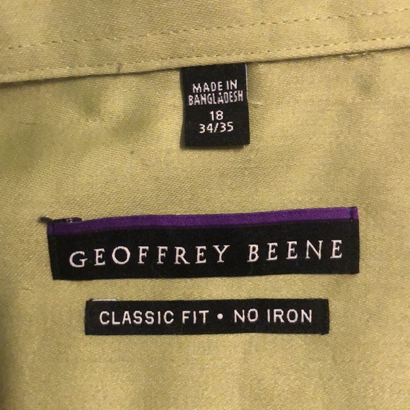 Geoffrey Beene Men’s Button Down Size 18 34/35 - Picture 4 of 5